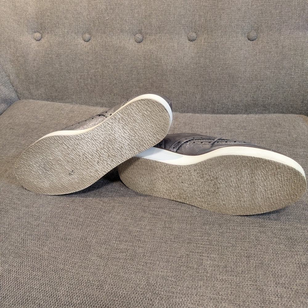 Jonak London Metallic Silver Platform Oxford Shoes Size EU 40 US 9.5 - Picture 8 of 8